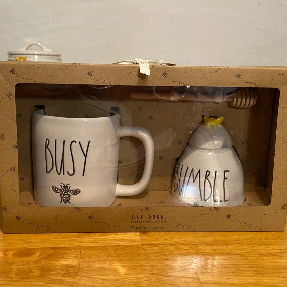 Rae Dunn Mug & Honey Pot Set.